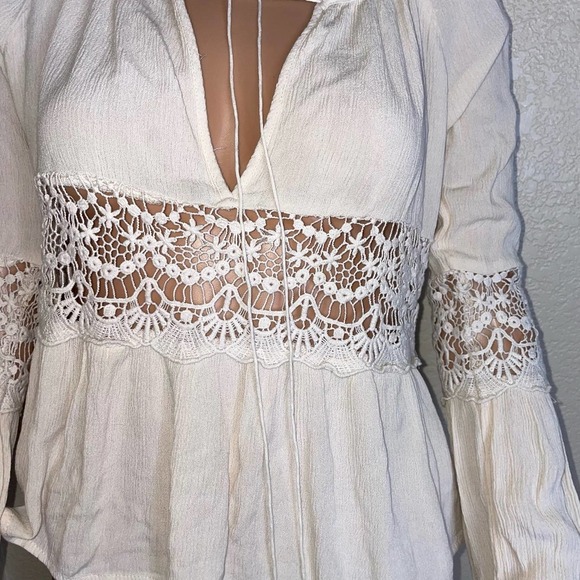 Forever 21 top boho flowy Cottage Core, Lagen Look, BoHo, Prairie Style SZ SM - Picture 3 of 8